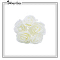 5pcs White Fomice Flowers For Cake Decorationg