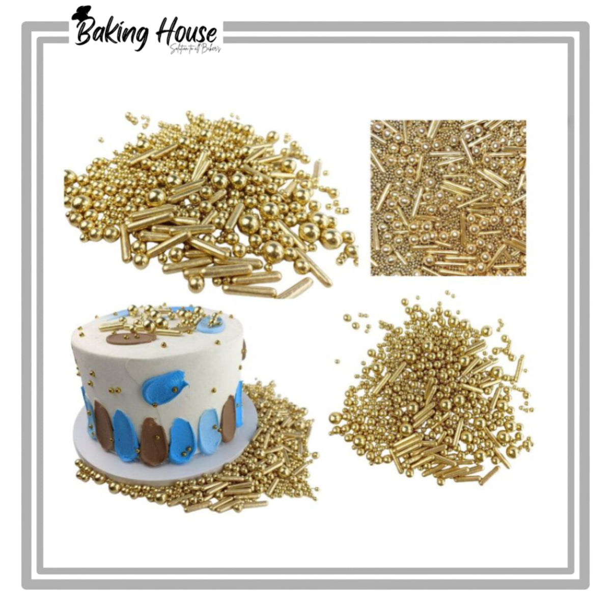 Mix Metallic Copper Edible Beads 25g For Cake Decorationg