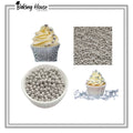 2mm Metallic Silver Edible Beads 25g For Cake Decorationg
