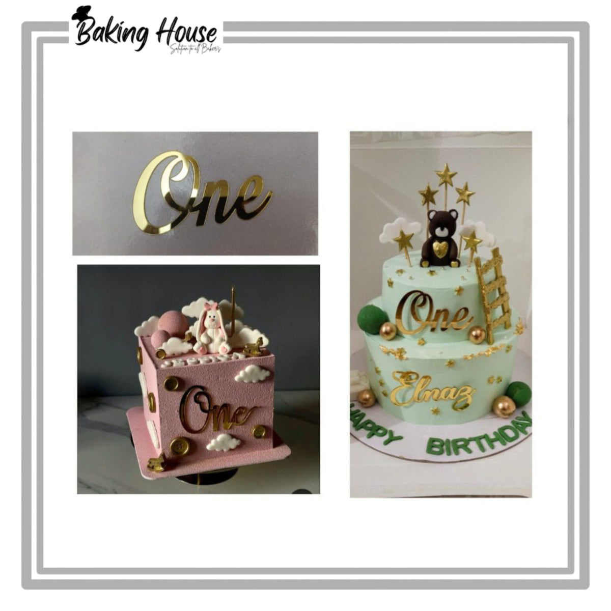 5pcs One Acrylic Cake Tag For Cake Decorating