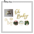 5pcs Acrylic Oh Baby Cake Tag For Cake Decorating