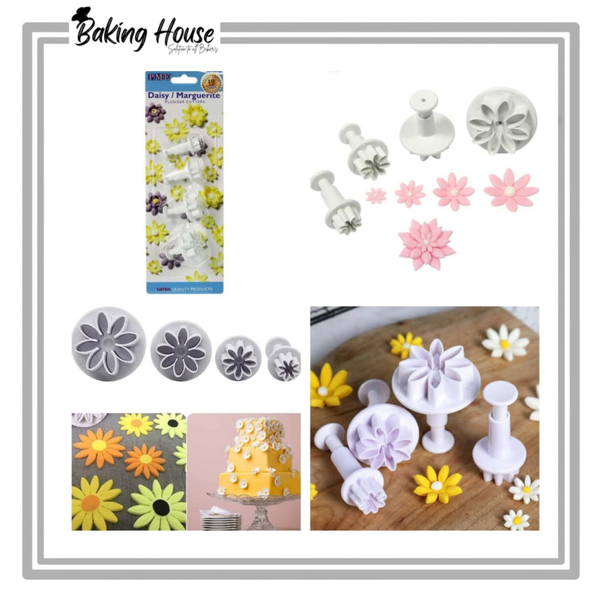 4pcs Flowers Planjer And Cookie Cutter