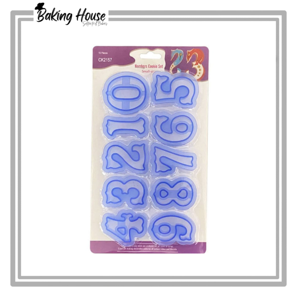 0-1 Number Fondant Cookie Cutter Set