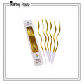 6pcs Golden Spiral Candle For Cake Decorationg
