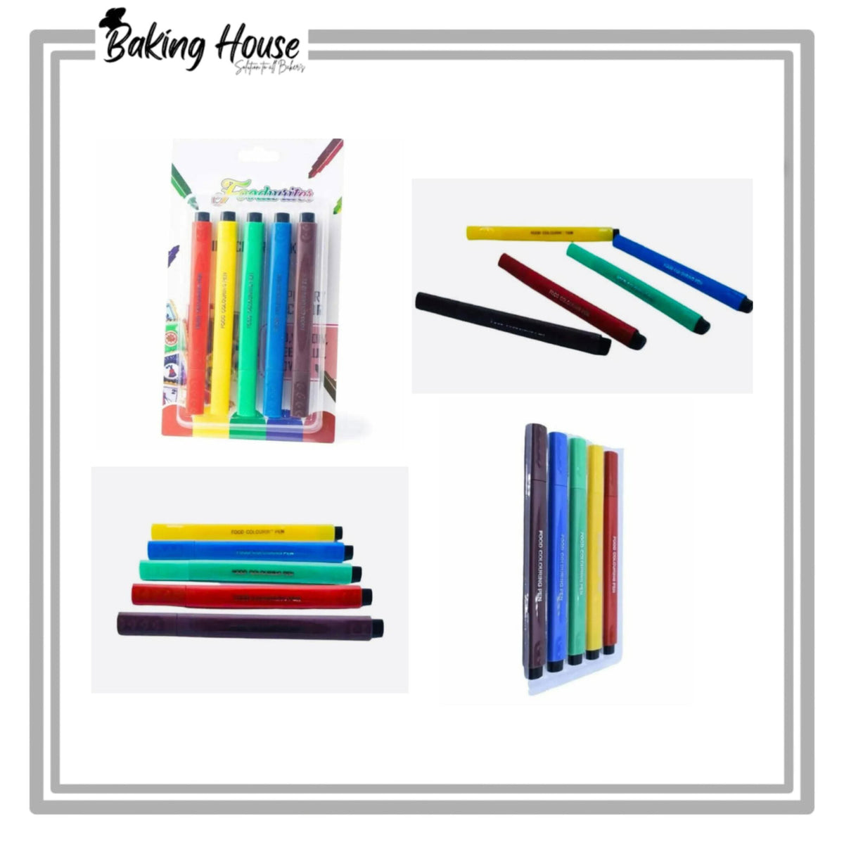 5pcs Multi Edible Cake Marker For Cake Decorating