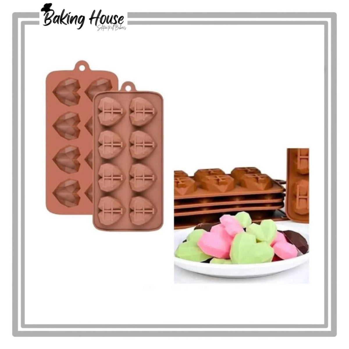 8 Cavity Heart Pinata Silicon Chocolate & Candy Mould