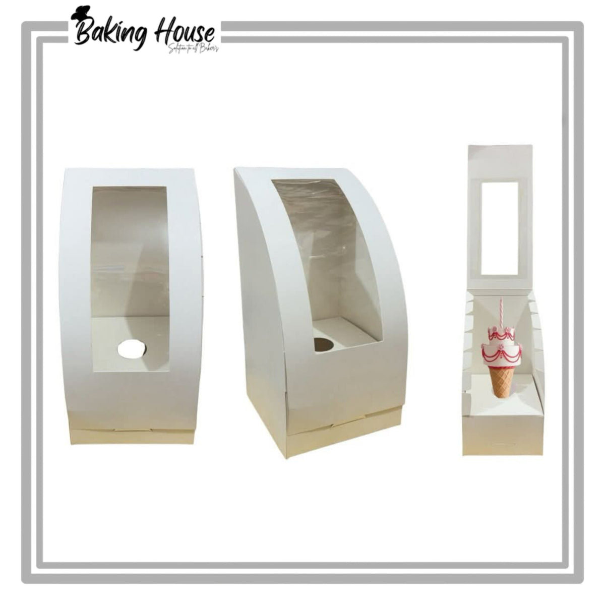 White Window Corn Cake Box