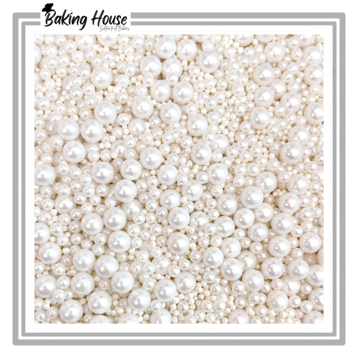 White Pearl Mix Edible Sprinkle For Cake Decorationg 25g