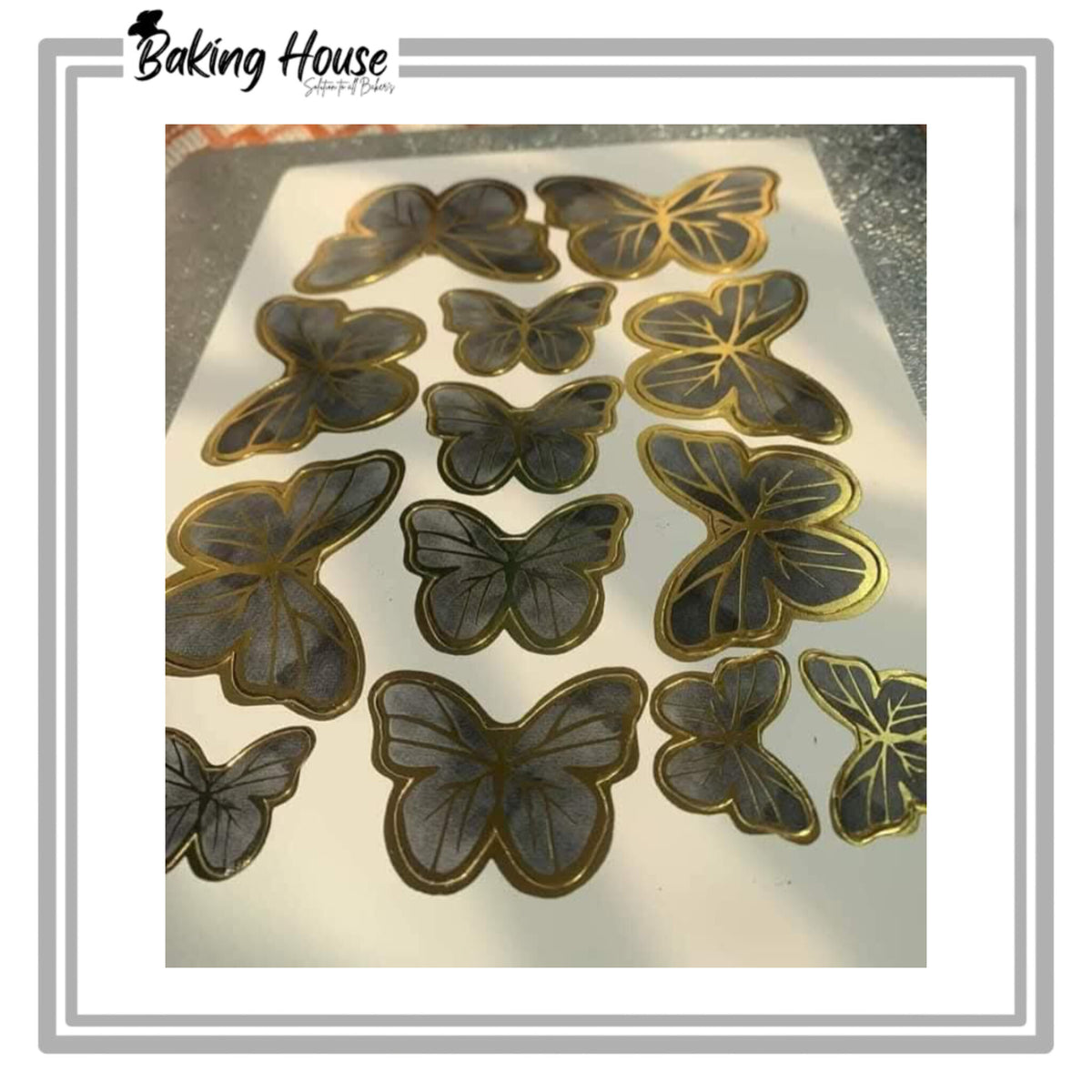 Black Card Butterfly For Cake Decorating