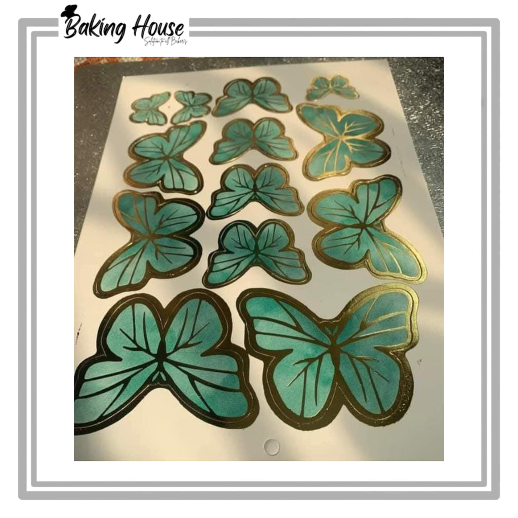 Green Card Butterfly For Cake Decorating