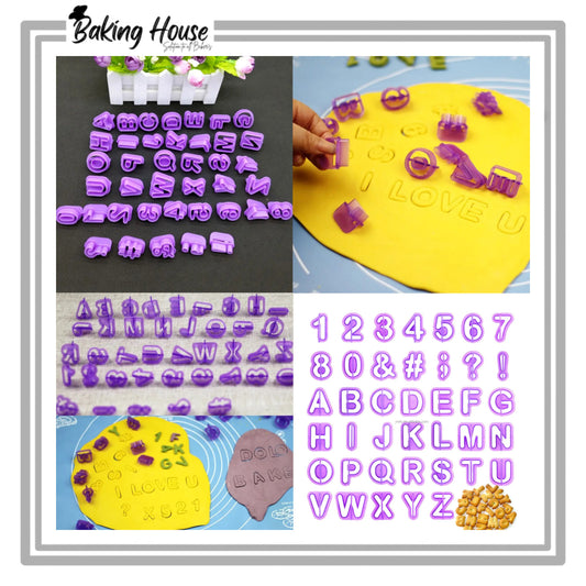 40pcs Purple Alphabet Cookie Cutter for Decorating