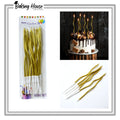 12pcs Golden Spiral Candle For Cake Decorating