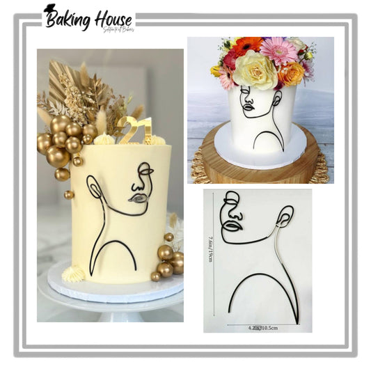 Lady Face Cake Topper For Decorating