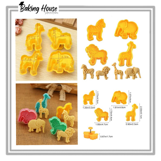4pcs Animals Planjer For Cake Decorating