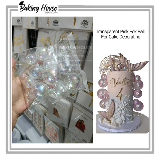 12pcs Clear White Transparent Fox Balls For Cake Decorating