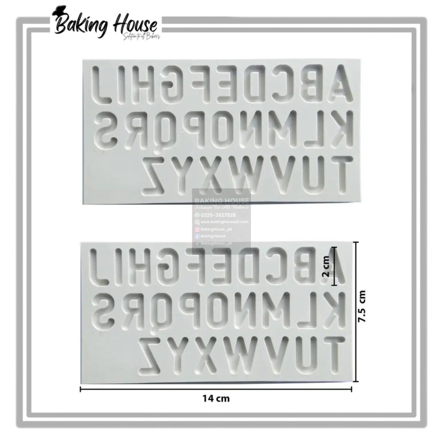 Upper Alphabet Silicon Fondant Mould For Cake Decorating
