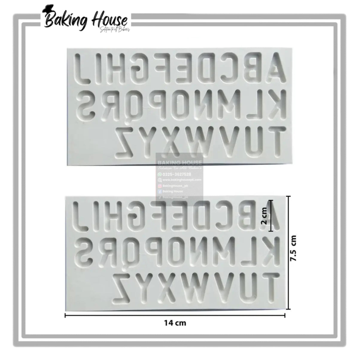 Upper Alphabet Silicon Fondant Mould For Cake Decorating