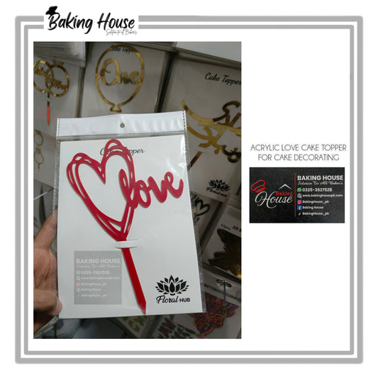 Love Red Pvc Cake Topper For Decorating
