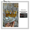 Pack - 2 Stone Plastic Crown For Cak Decorating