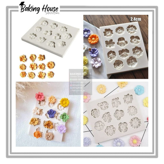 11 Cavity Silicon Fondant Mould For Cake Decorating