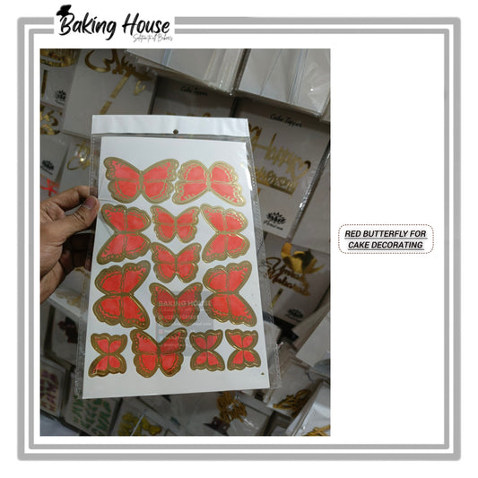 Red Card Butterfly For Cake Decorating
