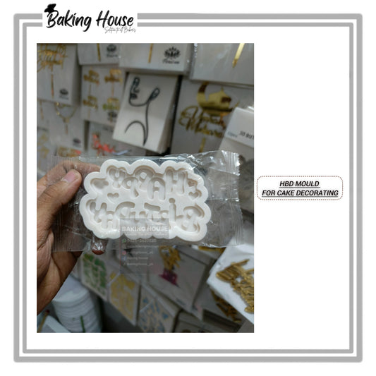 Happy Birthday Silicon Fondant Mould For Cake Decorating