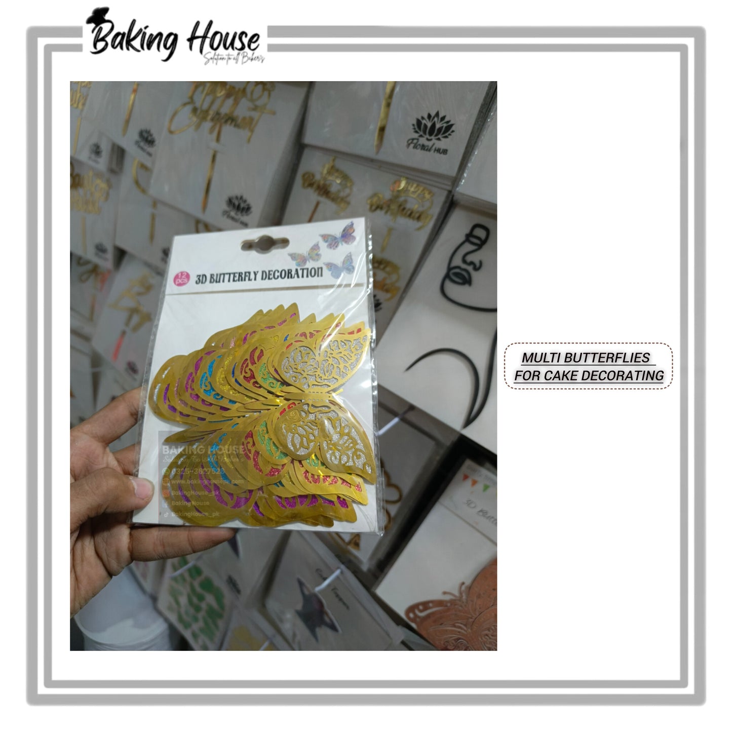 3D Multi Butterfly For Cake Decorating