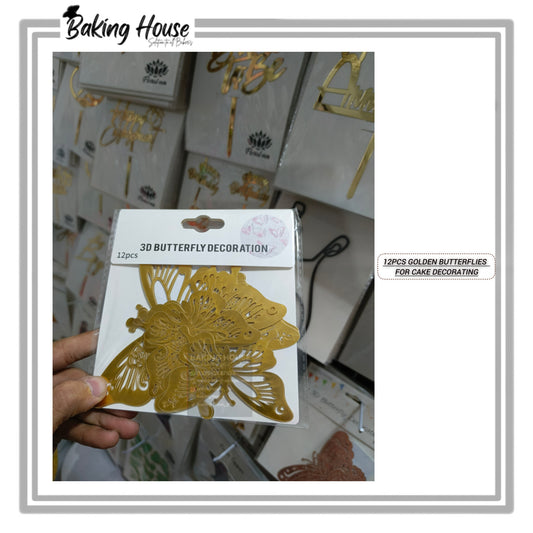 3D Golden Butterfly For Cake Decorating