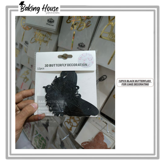 3D Black Butterfly For Cake Decorating