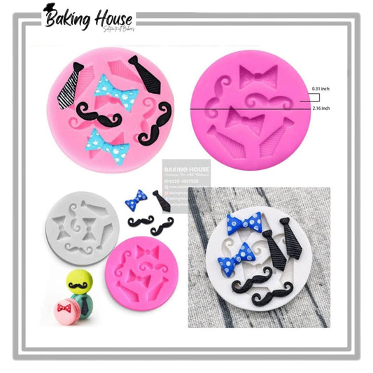 Mini Bow & Tie Silicon Fondant Mould For Cake Decorating