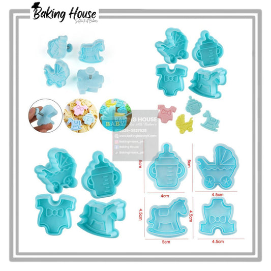 4pcs Baby Shower Planjer For Cake Decorating