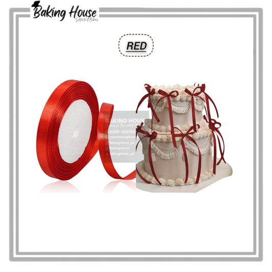 1/2 Inch Red Ribbon For Cake Decorating
