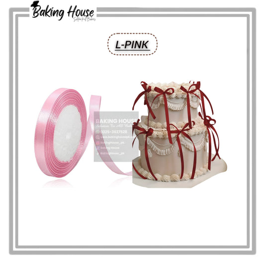 1/2 Inch L- Pink Ribbon For Cake Decorating