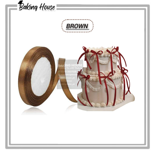 1/2 Inch Brown Ribbon For Cake Decorating