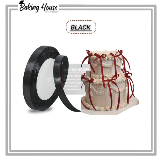 1/2 Inch Black Ribbon For Cake Decorating