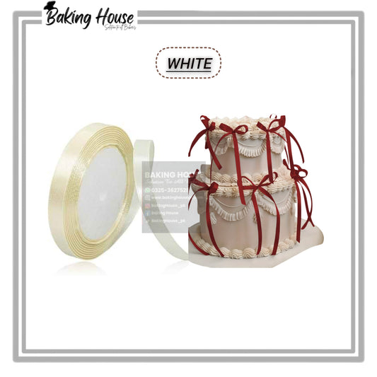 1/2 Inch White Ribbon For Cake Decorating