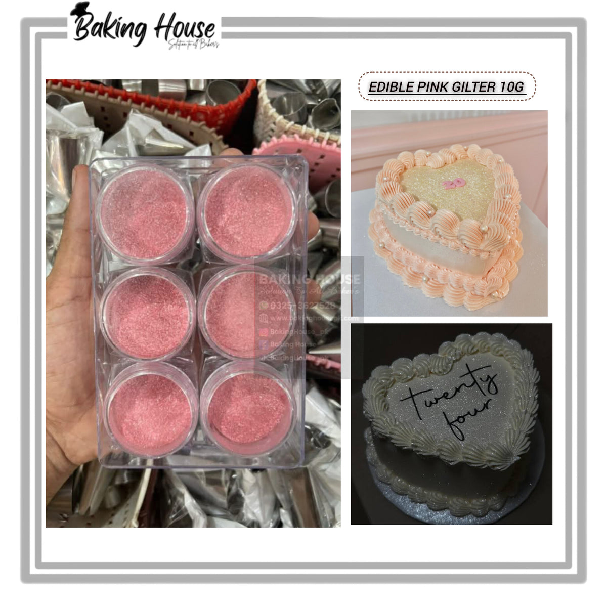Pink Gilter Shimmer 10g For Cake Decorating