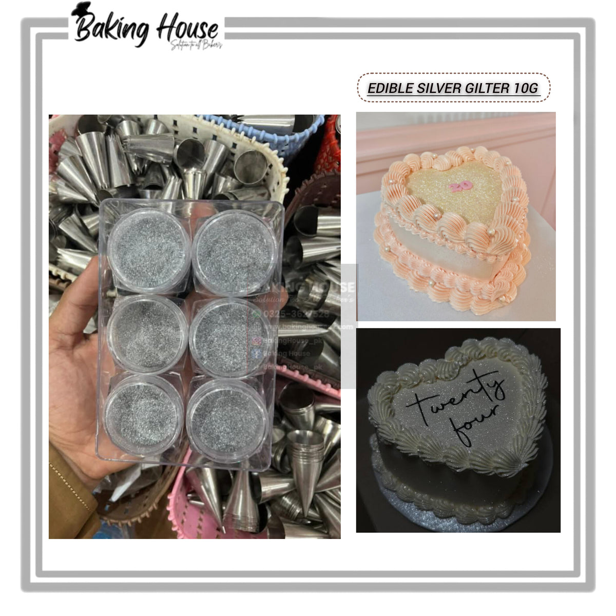 Silver Gilter Shimmer 10g For Cake Decorating