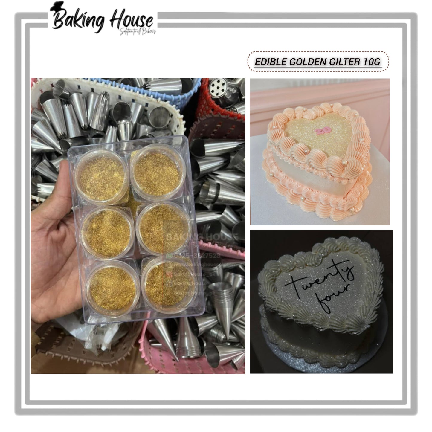Golden Gilter Shimmer 10g For Cake Decorating
