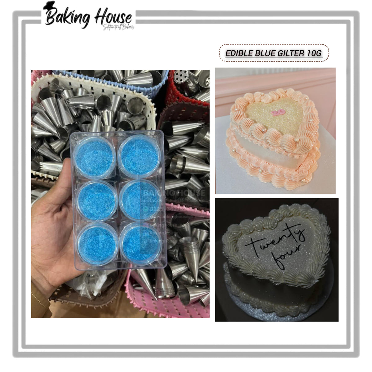 Blue Gilter Shimmer 10g For Cake Decorating