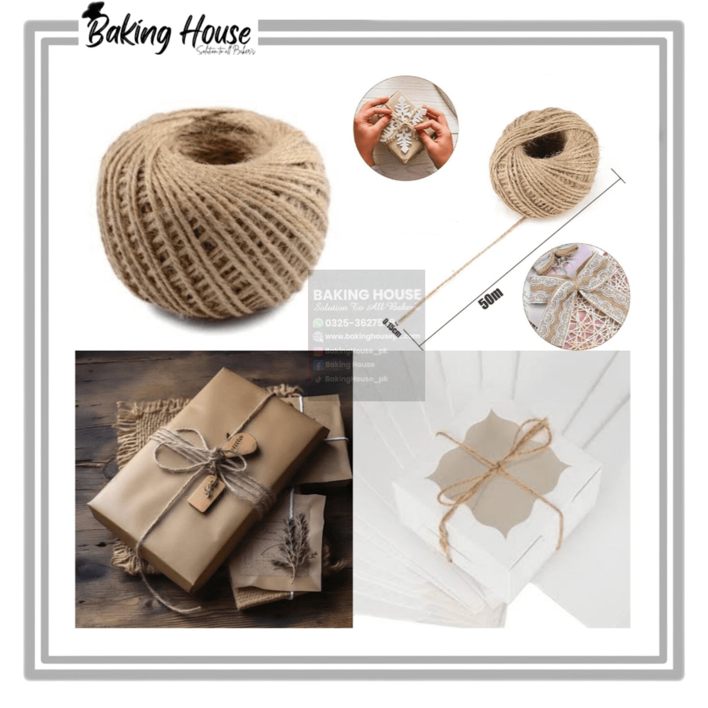 Brown Jute Rope For Craft Making