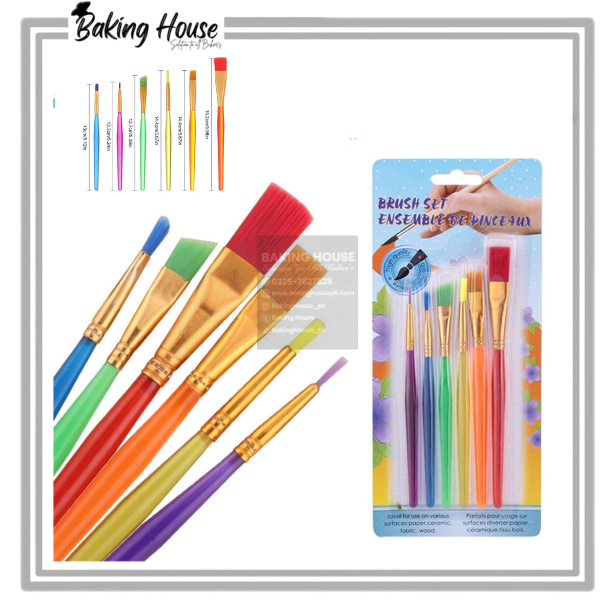 6pcs Brush For Cake Dust & Decorating