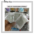 Pack - 3 Edible Silver  Mix Sprinkle For Cake Decorating