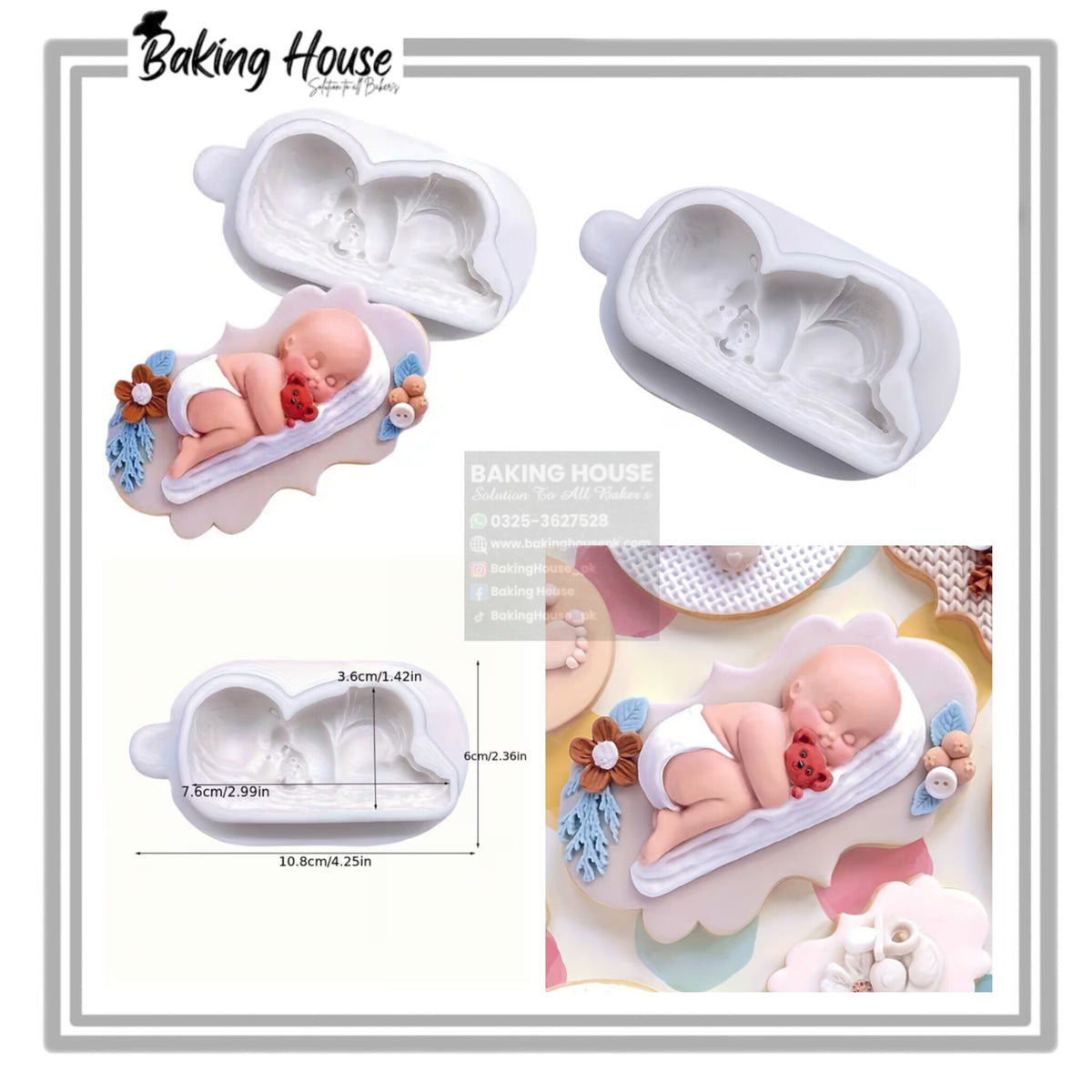 Slipping Silicon Fondant & Candy Mould High Quality For Cake Decorating