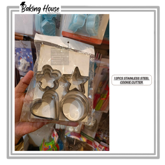 12pcs Stainless Steel Biscuits Cookie Cutter