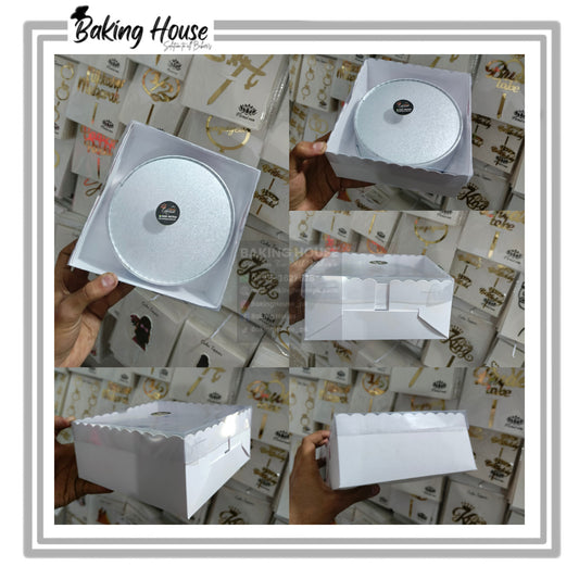 6x6x3 Lid Window Cake Box