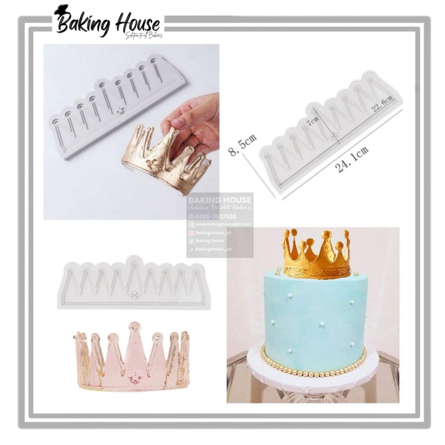 Crown Silicon Fondant & Candy Mould High Quality For Cake Decorating