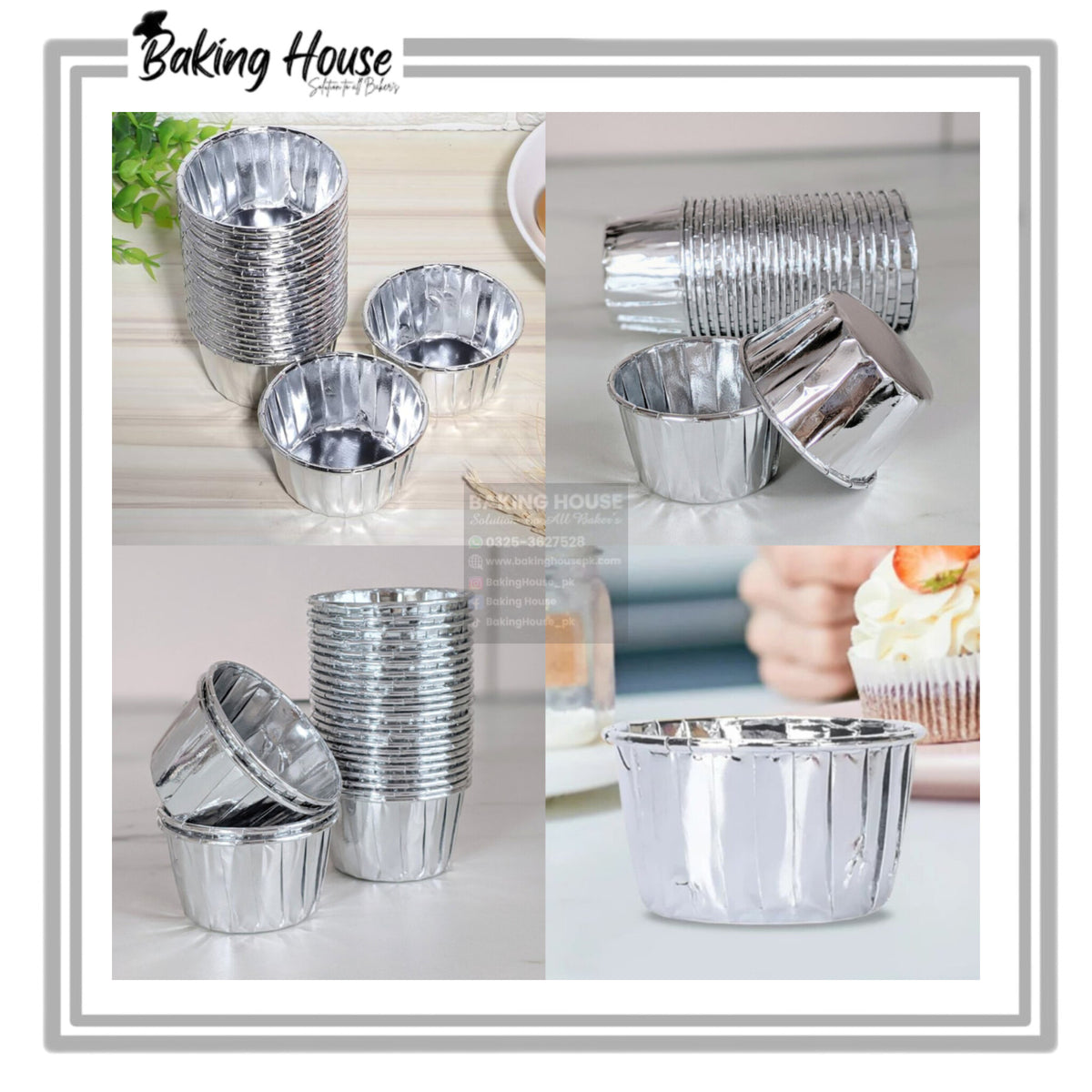 10pcs Silver Foil Cupcake liner For Serving