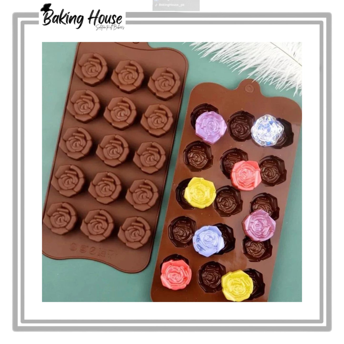 15cavity Flowers Silicon Chocolate Mould
