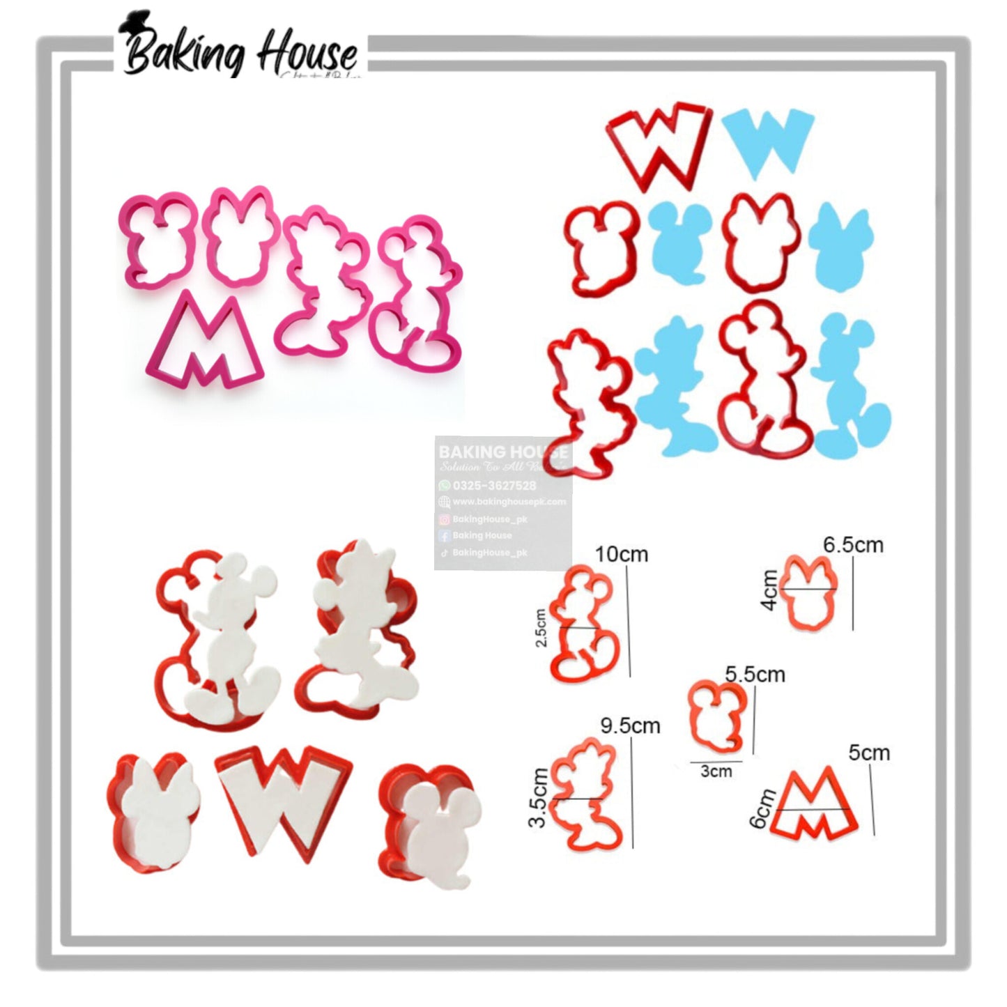 5pcs Mockery Mouse Cookies Cutter For Decorating